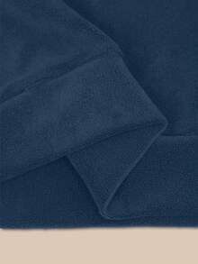 INAWLY Women's Short Zip-Up Tracksuit Set, Solid Color, Autumn/Winter - Royal Blue - View 5