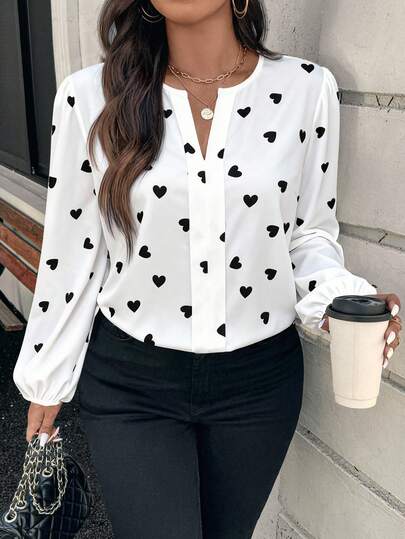 SHEIN Clasi Plus Size Women's Elegant Party Sequin Patchwork Loose Blouse, Suitable For Parties And Gatherings Valentine's Day Birthday Spring Break Summer Vacation Blouse