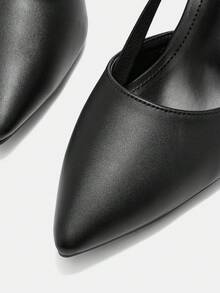 CUCCOO CURVES Women's Pointed Toe Buckle Design Everyday Versatile Fashion High Heels Valentine's Day - Black - View 8