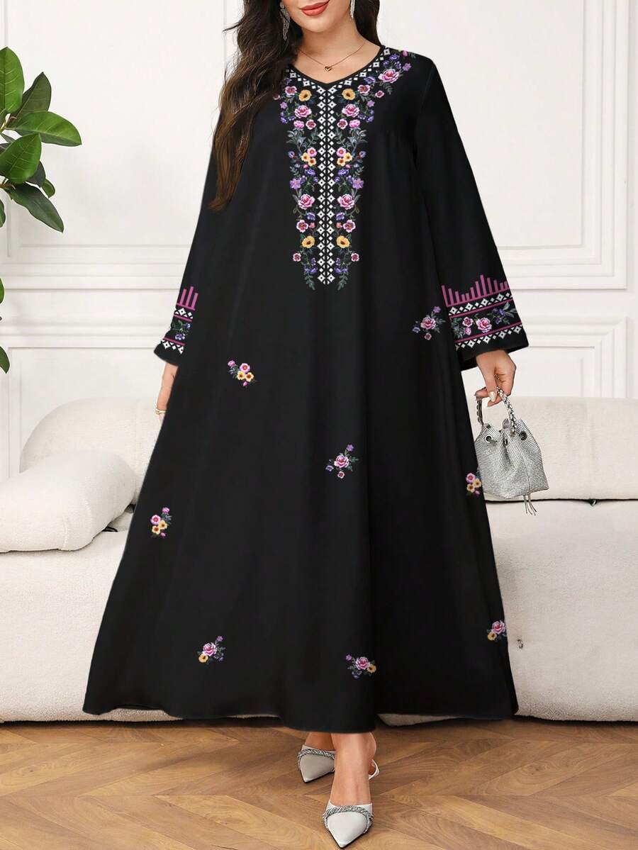 Al Najma Đầm kiểu Ả Rập tối giản, dáng rộng, cỡ lớn - Nhiều màu - Xem 1