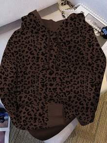 Resyla Women's Spring/Summer New Arrival Bestselling Leopard Print Pattern Hooded Long Sleeve Sweater - Multicolor - View 5