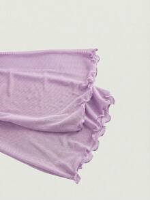 SHEIN MOD Áo thun tay loe dáng rộng, vạt bất đối xứng, phong cách Punk, Hàn Quốc, thích hợp cho mùa tựu trường, dành cho giáo viên, công sở, trường học, trang phục phương Tây cho nữ, cổ điển, tiệc brunch, áo cơ bản, phong cách quý tộc, thời trang đường phố, phong cách Gothic. - Màu Lilac Tím - Xem 4