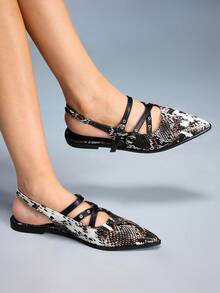 CUCCOO GRLICON Women's Pointed Toe Buckle Design Casual Fashionable Flat Shoes Valentine's Day - Multicolor - View 5