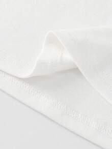 Sweetra Women's Summer Slim Fit Asymmetrical Shoulder T-Shirt, Ocean Life Hibiscus Starfish Shell Beach Basic One-Shoulder Top - White - View 4