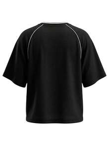 Essentials Relaxed Women Football Jersey Black - Black - View 2
