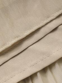 DAZY Set da 2 pezzi composto da blusa floreale elegante scollo a V e gonna, primavera - Albicocca - Visualizzare 8