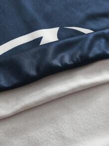 AXEPEAK 男士休闲套头卫衣 + 时尚阔腿裤套装 - 藏蓝色 - 查看 6