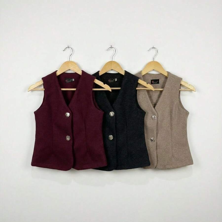 Set de 3 Chaleco con Botones Metálicos | Estilo Casual Elegante - 13 - Ver 1