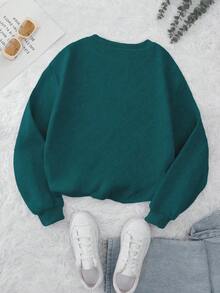 INAWLY 绣有“成为光”字样的基督教圆领卫衣 | 基督教运动服，信仰运动服，女士刺绣圆领标语长袖抓绒卫衣