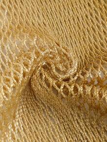 Swim SXY Áo khoác ngoài kiểu kimono dài, xẻ cao, phối màu ombre, có tua rua, buộc dây, gợi cảm dành cho nữ, thích hợp cho kỳ nghỉ hè, thu ở bãi biển. - Vàng - Xem 7