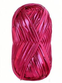 100g/300g New Metallic Fabric Strips, Glittery Thick Knitted Faux Leather Handmade DIY Bags, Silvery Thread, Crochet Bags, Hooked Mats, Craft Yarn - Multicolor-1pcs - View 21