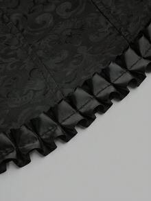 Sweetra French Lace Patchwork Sexy Camisole, Slim Fit Spaghetti Strap Tank Top, Spring/Summer - Black - View 5