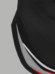 Maweii 大码女式休闲数码印花T恤，印有23号标志，红色条纹下摆，宽松针织面料。适合搭配迷你裙，参加音乐节、毕业典礼、早午餐、日常出行、旅行、派对、返校季和各种休闲场合。 - 彩色 - 查看 3