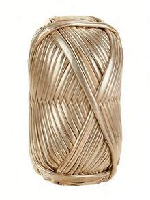 100g/300g New Metallic Fabric Strips, Glittery Thick Knitted Faux Leather Handmade DIY Bags, Silvery Thread, Crochet Bags, Hooked Mats, Craft Yarn - Multicolor-1pcs - View 17