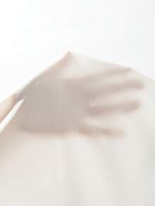 Resyla Sheer Knit Lace Trim V-Neck Back Tie Cropped Cardigan - White - View 5