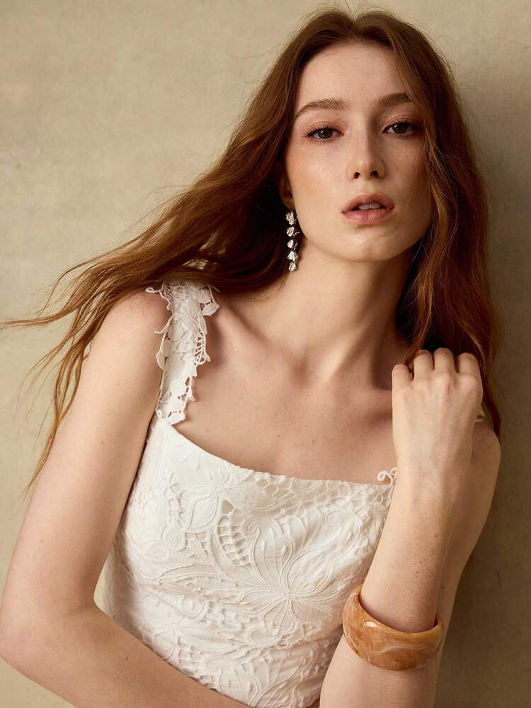 WOMEN'S ELEGANT ROMANTIC LACE CAMISOLE TOP AND PANTS 2 PIECES SET, SPRING/SUMMER