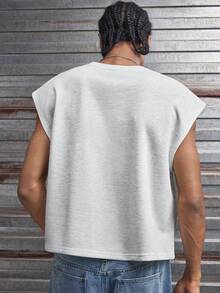 AXEPEAK Men's Loose Fit Casual Comfortable Sleeveless Tank Top, Summer - Black - View 2