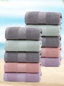 Bộ 1/2/4/8 khăn tắm, màu trơn, thiết kế tối giản, hình chữ nhật, nhiều màu sắc, thấm hút tốt và nhanh khô, mềm mại và không phai màu, thích hợp cho phòng tắm, nhà bếp, du lịch, quà tặng, phòng tập thể dục, ngoài trời, khách sạn, thẩm mỹ viện, mọi mùa, cho cả nam và nữ, trường học, chuẩn bị năm học mới, du lịch, đồ dùng cần thiết khi đi du lịch, đồ dùng gia đình, khăn tắm, chăm sóc da. - Nhiều màu - Xem 1