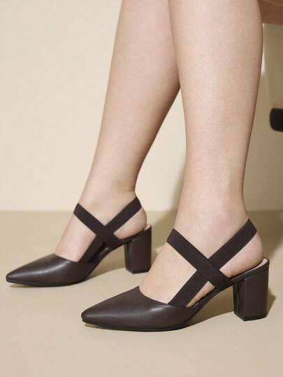 CUCCOO CURVES Women's Fashionable Elegant Wide Fit Pointed Toe Pumps For Commuting Valentine's Day