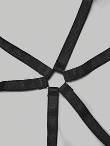 Men's Sexy Valentine's Day Costume (Jumpsuit, 2pcs Arm Sleeves) - Black - View 5