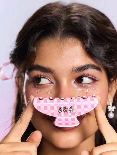 FanGlow THE POWERPUFF GIRLS X SHEIN Pinza de pelo de acrílico con estampado de las Chicas Superpoderosas, herramienta práctica y duradera para asegurar peinados, diseño de garra para evitar tirar del cabello, adecuada para uso diario o para usar en fiestas y reuniones.