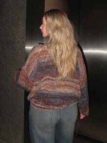 Turnttoni 女士秋季休闲简约毛衣，适合日常穿着 - 彩色 - 查看 2