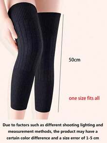 1 Pair Extra Long Knee Warmers, Cold-Proof Leg Warmers For Men And Women, Elderly Arthritis And Cold Legs Protection In Autumn/Winter - Multicolor - View 5
