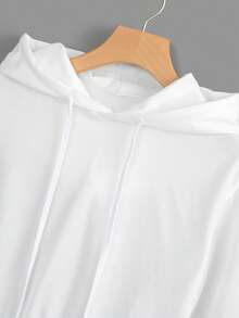 Comfortcana Áo hoodie nữ dáng ngắn có dây rút in họa tiết bờ biển phía Đông, thích hợp cho lễ tốt nghiệp, trang phục tựu trường, lễ tốt nghiệp, trang phục giáo viên cho nữ, trang phục tựu trường mùa thu/đông. - trắng - Xem 6