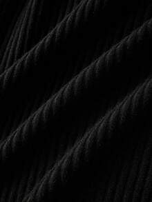 GlowEve CURVE Camiseta elegante de manga comprida casual para o dia a dia, com fivela metálica, tamanho grande, para primavera/outono. - Preto - Ver 4