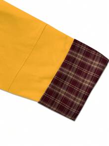 SHEIN LUNE CURVE 大码纯色简约休闲连帽长袖外套 女式连帽外套 春季外套 女式大码外套 黄色外套 - 黃色 - 查看 3