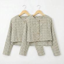 Classic And Versatile Design Long Sleeve Short Cardigan - V6 - View 2
