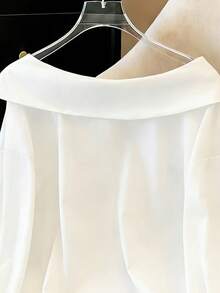 GlowEve CURVE Plus Size Women's Fashion Versatile Casual Shirt - White - View 3