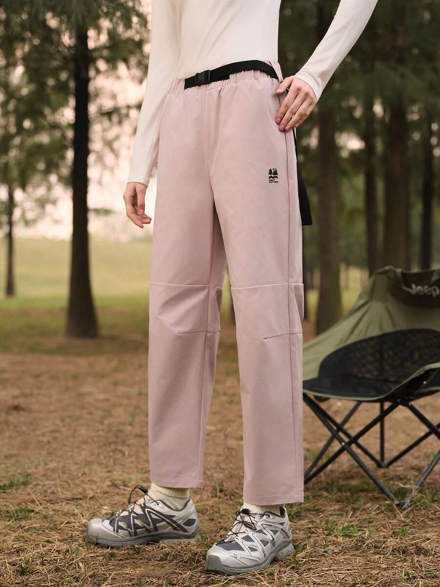 SHEIN In My Nature 女士印花休闲户外裤，带斜插口袋