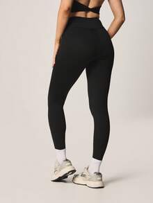 Missguided x Playboy Rhinestone Bunny Logo High Rise Full Length Stretchy Fitted Leggings For Women - Black - View 2