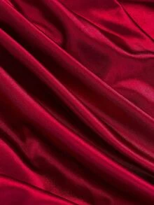 Zolique Summer New Sexy One-Shoulder Pleated Backless Criss-Cross Lace-Up Mini Dress, Wine Red Dress, Faille Dress, Asymmetric Shoulder Dress, Vacation Dress, Suitable For Valentine's Day, Party, Wedding - Cherry Red - View 7