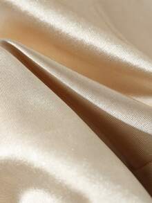 Franclia 夏季新款缎面吊带迷你A字连衣裙，腰间系带蝴蝶结，性感修身连衣裙，适合旅行、度假和约会 - 杏色 - 查看 3