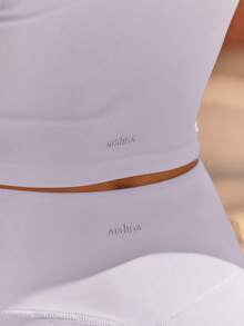 Aralina Leisurewear V Neck Cami Active Workout Top - Lilac Purple - View 9