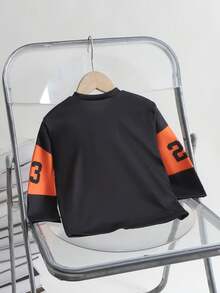 SHEIN Kaos Lengan Panjang Bayi Laki-laki Motif Mobil Balap & Huruf, Cocok untuk Dipakai Sehari-hari - MultiWarna - View 2