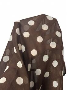 Weeklong 大码立领长袖波点衬衫 - 棕色 - 查看 5