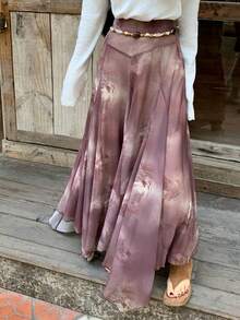 DAZY 棕色美人鱼裙，宽松休闲风，适合春夏穿着，情人节假期也适用 - 棕色 - 查看 3