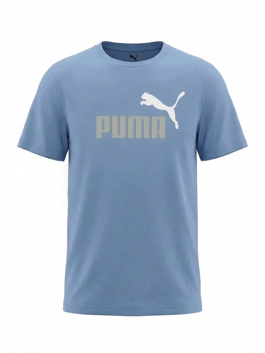 Puma Essentials 2 Colour No. 1 Logo Men T-Shirt Blue - Blue - View 1