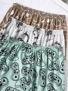 6pcs Boys' Casual Printed Pattern Long Sleeve Top And Pants Comfortable Pajama Set Tween Boys Pajamas-Pajama Set Crew Neck Long Sleeve Top Long Pants Game Controller Print Multi Color Options All Season 2026 New Year Essential - Multicolor - View 11