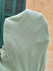 SHEIN 两件套孕妇纯色打结抹胸上衣和裤子休闲套装 - 薄荷綠 - 查看 5