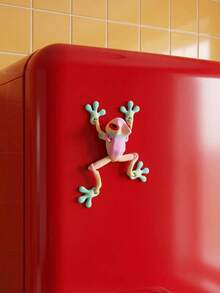 Joivida 1PC 3D Printed Frog Refrigerator Magnet Strong Magnetic Funny Realistic Design Green Frog Shape Creative Weird Unique Home Kitchen Office Decor Cool Gift For Friends Family Birthday Christmas Housewarming Party Decoration Novelty Gadget Hot - Multicolor - View 7