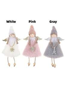 1 Pc Exquisite Handmade Angel Decorative Hanging In Pink Gray White For Home Wall Car Mirror Decor Wedding Gift Birthday Celebration Holiday Festival Hanging Decoration Craft Souvenir - one size fits all - View 8
