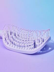 FanGlow THE POWERPUFF GIRLS X SHEIN 1 把镂空发梳/透气造型梳，带手柄，适用于所有发质的顺发梳，男女通用，干湿两用，圣诞节小礼物，生日礼物，周年纪念礼物 - 紫色 - 查看 4