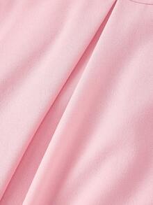 SHEIN MOD Women's Elegant Pleated Waist Mini Dress, Spring/Summer, Valentine's Day Dress, Beach Dress, Vacation Dress, Birthday Dress For Women, Bridesmaid Dress, Weddings & Events, Elegant Dresses For Party, Pink Dresses, Strapless Mini Skirt, Tea Party Dress, Romantic, Girlish Pink Tea Party Dress Feminine Dress Classy Summer Dress Cute Pink Dress - Pink - View 8