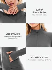 GLOWMODE 女士运动夹克 - 深灰色 - 查看 3