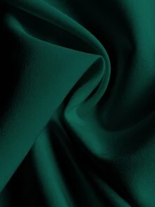 GlowEve CURVE 大码优雅通勤休闲纯色衬衫 - 墨綠色 - 查看 4