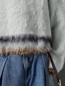 NEON BLANC品牌 - 男士秋冬新款条纹套头毛衣 - 时尚宽松休闲风 - 灰色 - 查看 4